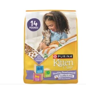 Purina Kitten Dry Cat Food 14 Lb Bag.